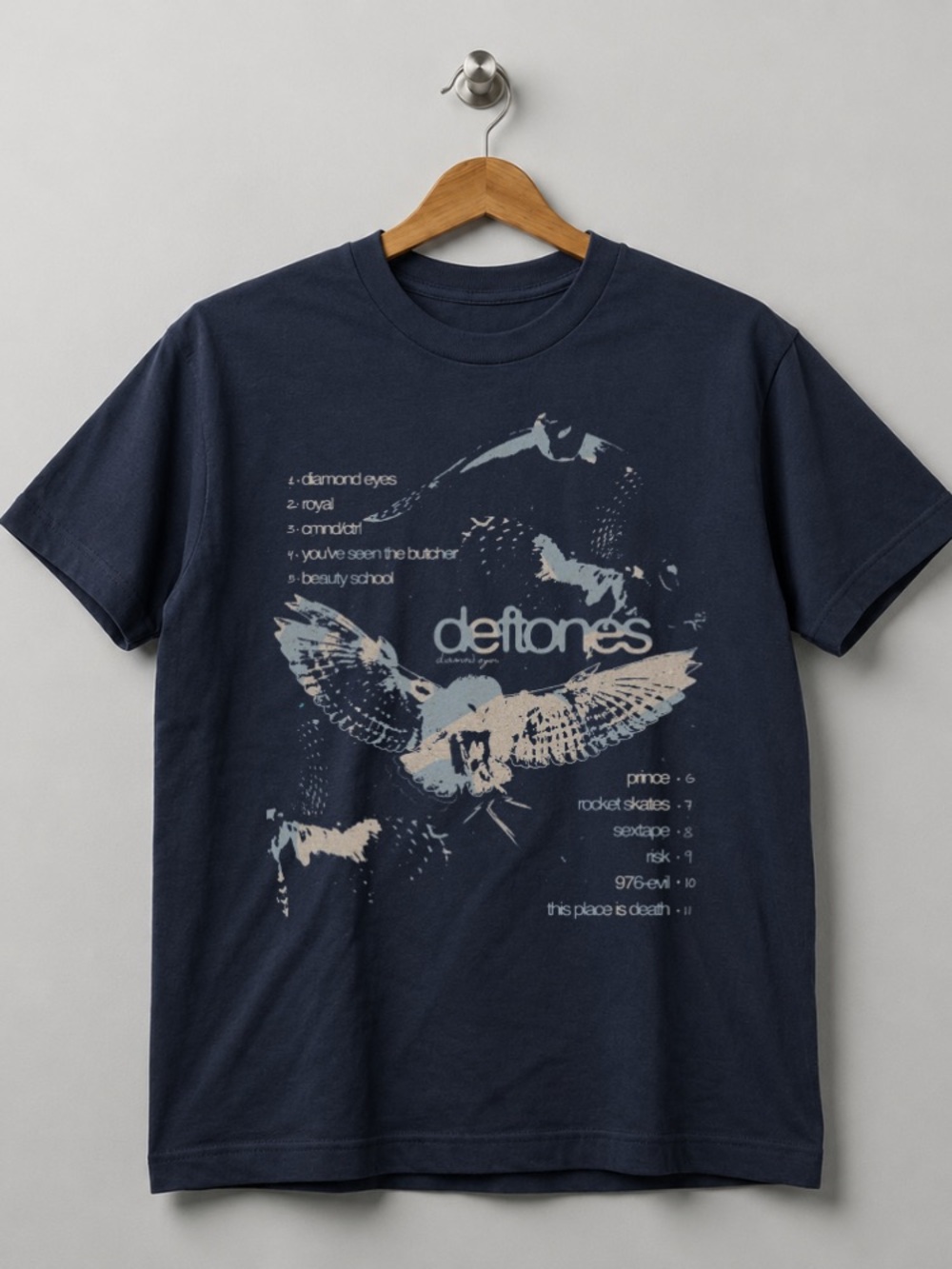Deftones Diamond eyes Graphic Tee — Navy